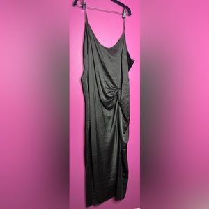 SKIMS Silk Stretch Slip Dress | High Slit - Gunmetal | 4X